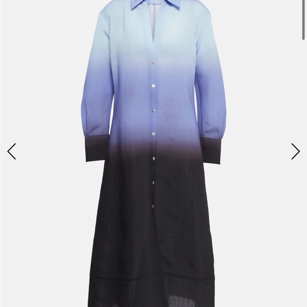 BNWT - Vince ombré blue summer shirt dress. Size L - Picture 5 of 11